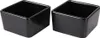 Two black square ceramic bowls are shown from a slightly elevated angle against a white background. Voir les images du produit