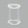 A close-up studio shot of a white plastic ring-shaped object with three vertical supports connecting the top and bottom rings. Produktbild-Vorschau