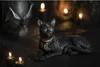Halloweendeko Dekofigur liegend mit Hexenhut, schwarz, Produktbild-Vorschau 2