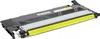 A yellow toner cartridge for a printer, shown from a diagonal angle on a white background. Produktbild-Vorschau