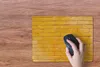 MuchoWow® Mauspad Mousepad Ziegel - Gelb - Wand 40x30 cm - Produktbild-Vorschau 3