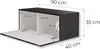 Schwarz TV Lowboard 90 cm Hängeschrank für Wohnwand Produktbild-Vorschau 2