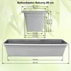 MePla - Set - Balkonkasten Balcony 80 cm + Untersetzer - Produktbild-Vorschau 3