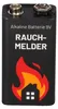 A 9V alkaline battery for a smoke detector. Produktbild-Vorschau