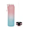 A water bottle with a straw and lid, shown separately. Produktbild-Vorschau
