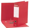 A red binder is shown open, displaying its interior and rings. Náhľad obrázku produktu