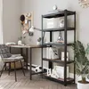 A home office setup with a desk, chair, and shelving unit. Náhled obrázku produktu