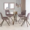 Stůl LUNGO 120x120 hnědý/zlatý Náhled obrázku produktu 6