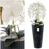 Künstliche Orchidee Kaskaden Blumenstrauß Weiß im Topf Produktbild-Vorschau 2