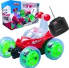 RC kaskadérske auto červené 360° svetlá melódie otočné Náhľad obrázku produktu 1