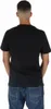 A person wearing a black t-shirt and blue jeans, viewed from the back. Produktbild-Vorschau