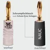 Bananenstecker 24K vergoldet Schrumpfschlauch 18x NAUC High Produktbild-Vorschau 11