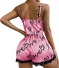 Satinpyjama - Damen - mit Spitze - Zweiteiliger Pyjama - Produktbild-Vorschau 5