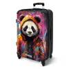NoBoringSuitcases.com® Velký kufr - Panda s oranžovým Náhled obrázku produktu 2