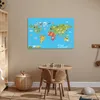 MuchoWow® Poster Weltkarte Kinder - Modern - Symbole 90x60 Produktbild-Vorschau 6