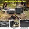 15-teiliges Camping Kochgeschirr Set, Faltbare Camping Produktbild-Vorschau 2