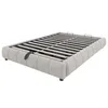 A bed frame without a headboard, shown from a diagonal angle on a white background. Podgląd zdjęcia produktu