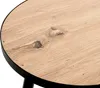 HAKU Beistelltisch Eiche hell, schwarz  - MDF, Metall, Produktbild-Vorschau 3