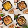 WELLHAUS Backpapier für Heißluftfritteuse, 50 Stück Quadrat Produktbild-Vorschau 2