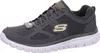 A side view of a gray Skechers athletic shoe with a white sole. Anteprima dell’immagine prodotto