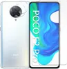 A white smartphone with a circular camera module on the back is shown next to a screen protector. The screen protector has the text "POCO F2 Pro" printed on it. Produktbild-Vorschau
