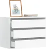 vidaXL Commode blanche 80x41x58 cm Bois composite Voir les images du produit 2