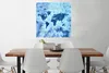 MuchoWow® Poster Weltkarte - Abstrakt - Blau 75x75 cm - Produktbild-Vorschau 2