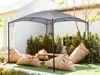 BELIANI Pergola in Grau 305 x 305 cm Schwarzer Rahmen für Produktbild-Vorschau 2