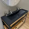 Meuble salle de bain IRON 120 cm en chêne naturel et métal Voir les images du produit 3