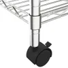 vidaXL Regál s 5 policemi a kolečky 75x35x155 cm chrom 250 Náhled obrázku produktu 6