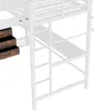 STILVORA 90x200 Hochbett mit LED-Leuchten,Schreibtisch&3 Produktbild-Vorschau 10