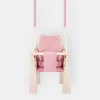 Indoor-Babyschaukel Rosa aus Velvet – Mit Produktbild-Vorschau 1