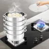 Cuiseur à vapeur en acier inoxydable, 5 niveaux, capacité Voir les images du produit 4