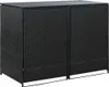 vidaXL Mülltonnenbox für 2 Tonnen Poly Rattan Schwarz Produktbild-Vorschau 5