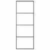 vidaXL Schiebetür Aluminium und ESG Glas 76x205 cm Schwarz Produktbild-Vorschau 3