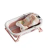 Baby Badewanne Faltbare mit Thermometer und Badekissen Anti Produktbild-Vorschau 1