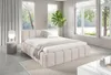 A bedroom scene with a bed, large windows, and a plant. Produktbild-Vorschau