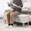 Ławka HOMCOM z pojemnikiem i imitacją lnu, tapicerowana Podgląd zdjęcia produktu 4