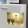 Wohnzimmer Möbel weiß mit Eiche Applikationen FARO-36 Set Produktbild-Vorschau 11