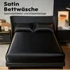 Satin Bettwäsche Set 198x203 Schwarz, 3 Teilig, Produktbild-Vorschau 4