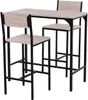 HOMCOM Bartisch Set 3-teilig, Esstisch mit 2 Barhocker, Produktbild-Vorschau 10