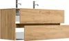 Badmöbel Doppel-Waschtisch 2 Hahn Limes 120 cm Eiche Gold Produktbild-Vorschau 3
