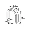 Sponky do sešívaček / sponkovaček -1,2 x 6,3 x 12 mm - 1000 Náhled obrázku produktu 2