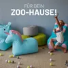 LUMALAND Pouf per bambini Animal Line Unicorno - Anteprima dell’immagine prodotto 3