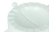 A close-up of a white plastic ravioli and maultaschen mold. Produktbild-Vorschau