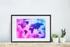 MuchoWow® MuchoWow® Gerahmtes Poster Weltkarte - Rosa - Produktbild-Vorschau 4