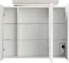 Badezimmer Spiegelschrank 3-türig LED-Lampe 80 cm Weiß Produktbild-Vorschau 4