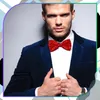 Pánský motýlek červený nastavitelný motýlek elegantní Náhled obrázku produktu 4