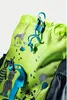 Close-up of a child's backpack with cartoon bear and balloon graphics. Produktbild-Vorschau