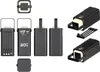 A collage of product images showing a black power bank from different angles, including close-ups of its features and accessories. Produktbild-Vorschau